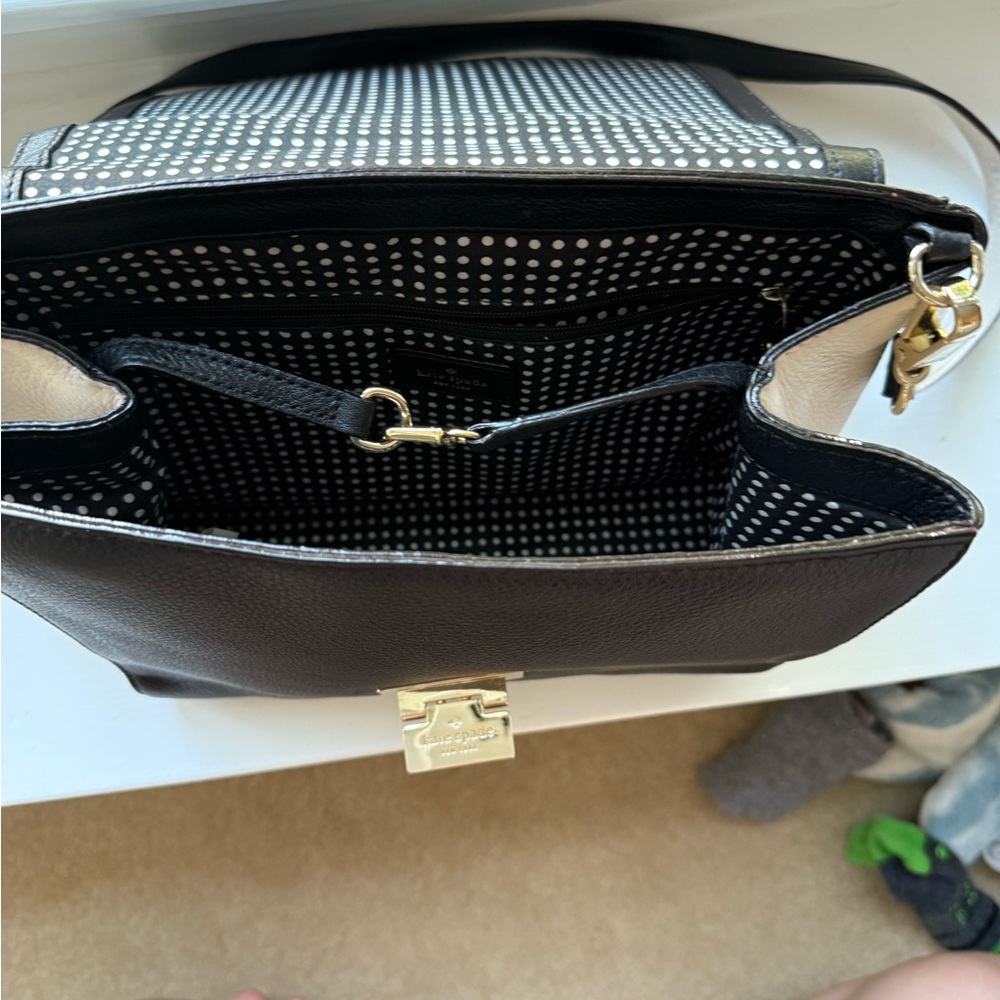 Kate Spade Magnolia Park Laurel Black Leather Handbag Satchel Purse - Picture 6 of 11